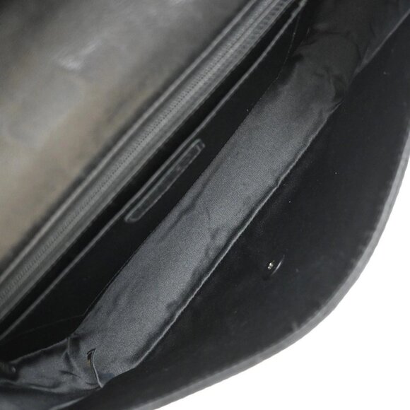 CHANEL CC Logo New Travel Line Chain Shoulder Bag Canvas Leather Black 310RP04 - Picture 7 of 16